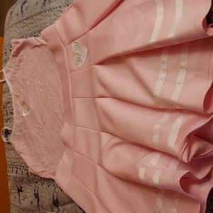 Pink F*** Crop Top & Skirt Bodyrage Size Xlarge